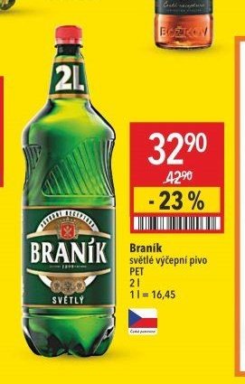 Braník světlé výčepní pivo