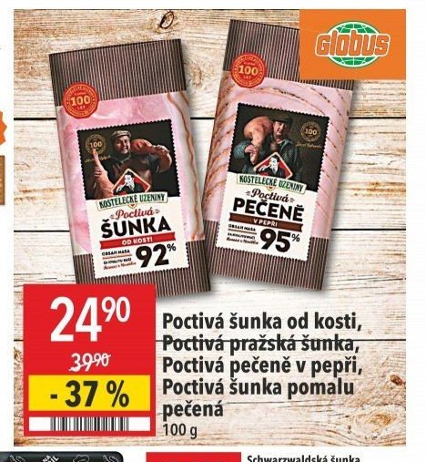 Kostelecké uzeniny Poctivá šunka od kosti, Poctivá pečeně v pepři