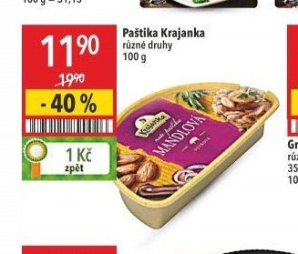 Paštika Krajanka různé druhy