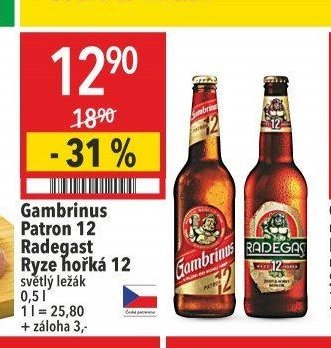 Gambrinus Patron 12, Radegast Ryze hořká 12