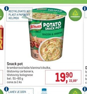 Snack pot bramborová kaše