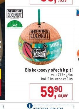 Bio kokosový ořech k pití