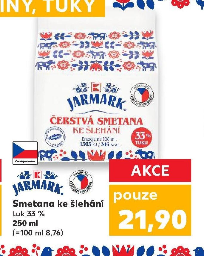 Jarmark Smetana ke šlehání 250 ml