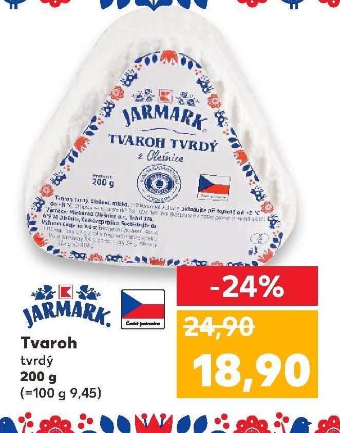 Jarmark Tvaroh tvrdý 200 g