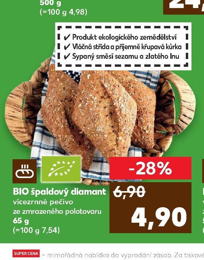 BIO špaldový diamant