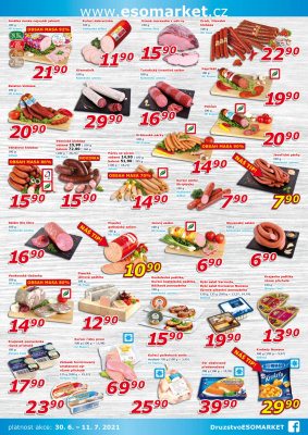 akční leták ESO MARKET 30.6.2021-11.7.2021