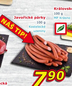 Párky javořické Kostelecké uzeniny