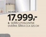 4. SKŘÍŇ S POSUVNÝMI DVEŘMI, ŠÍŘKA CCA 325 CM