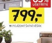 Pojízdný šatní věšák