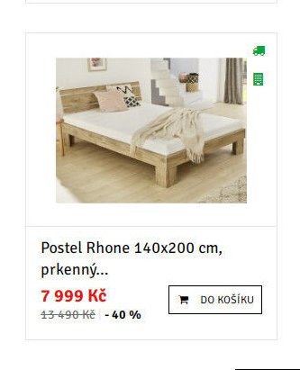 Postel Rhone 140x200 cm, prkenný - ASKO akcniletaky.com