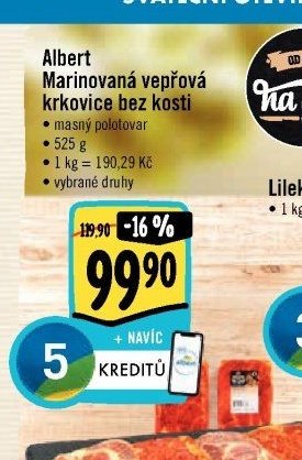 Albert Marinovaná vepřová krkovice bez kosti