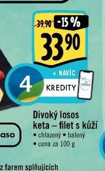 Divoký losos keta - filet s kůží
