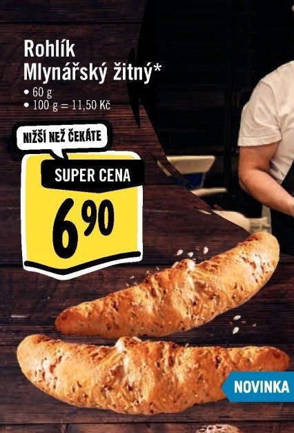 Rohlík Mlynářský žitný