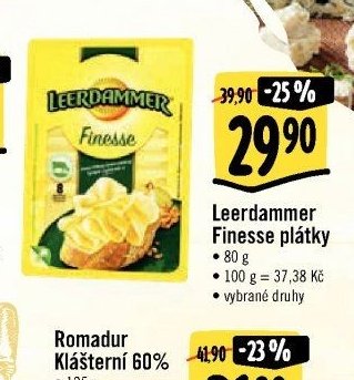 Leerdammer Finesse plátky