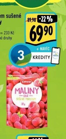 Mrazem sušené maliny