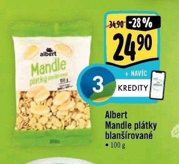 Albert Mandle plátky blanšírované