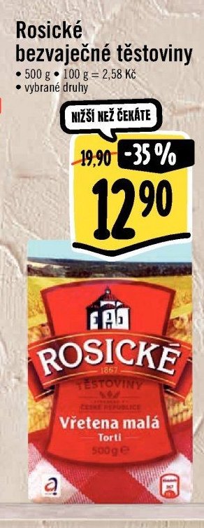 Rosické bezvaječné těstoviny