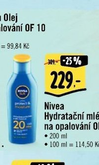 Nivea Hydratační mléko na opalování OF 20