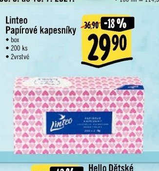 Linteo Papírové kapesníky