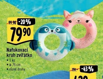 Nafukovací kruh zvířátko