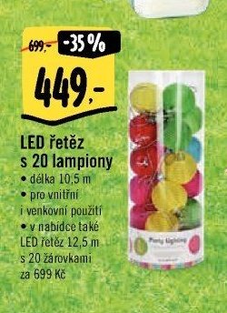 LED řetěz s 20 lampiony