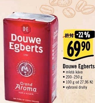 Mleté kávy Douwe Egberts