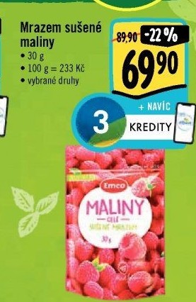 Ovoce sušené mrazem Emco