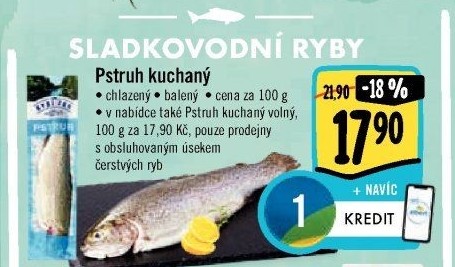 Pstruh kuchaný Albert