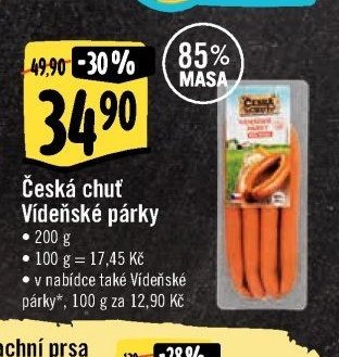 Česká chuť Vídeňské párky