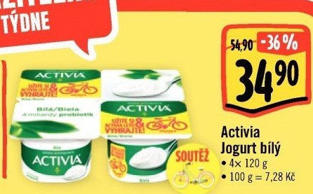 Bílý jogurt Activia Danone