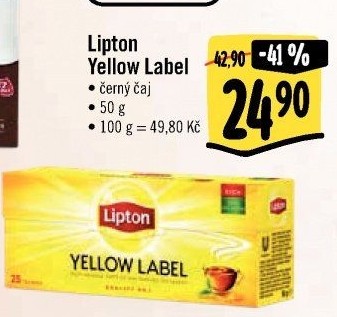 Černý čaj Yellow Label Lipton