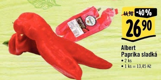 Paprika červená Albert