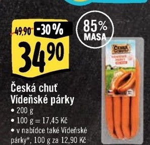 Párky vídeňské Česká chuť