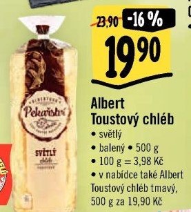 Toustový chléb Albert