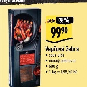 Vepřová žebra Sous vide Albert Excellent