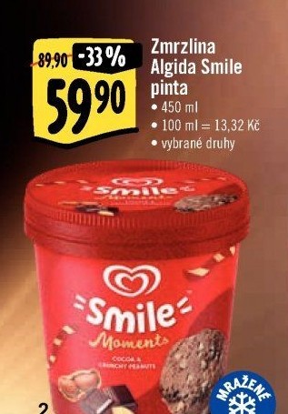 Zmrzlina v kelímku Smile Algida