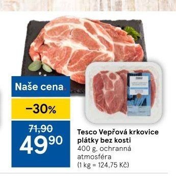 Tesco Vepřová krkovice plátky bez kosti