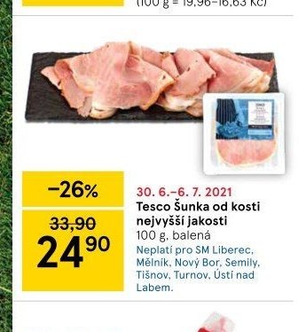 Tesco Šunka od kosti nejvyšší jakosti