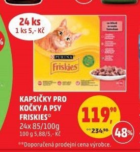 Kapsičky pro kočky a psy Friskies 24x 85/100g