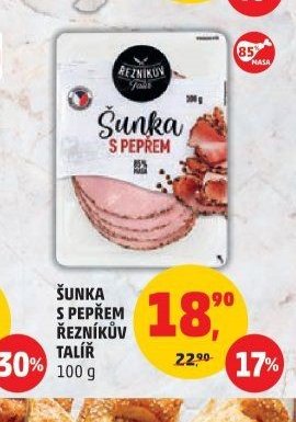 ŠUNKA S PEPŘEM ŘEZNÍKŮV TALÍŘ