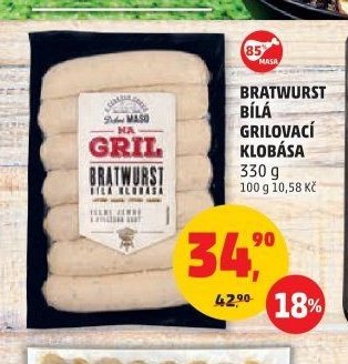Bratwurst bílá grilovací klobása