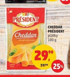 Cheddar Président plátky