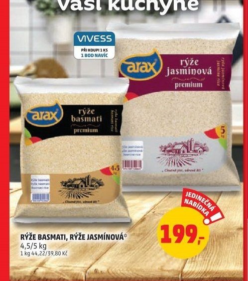 RÝŽE BASMATI, RÝŽE JASMÍNOVÁ