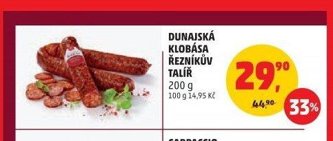 DUNAJSKÁ KLOBÁSA ŘEZNÍKŮV TALÍŘ