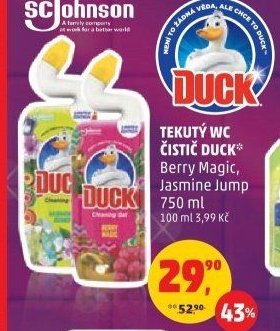 Tekutý WC čistič Duck Berry Magic, Jasmine Jump