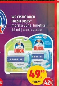 WC čistič Duck Fresh Discs