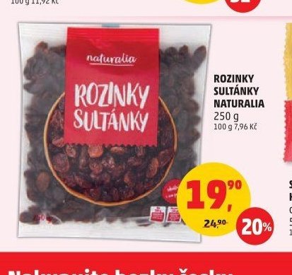 Rozinky sultánky Naturalia