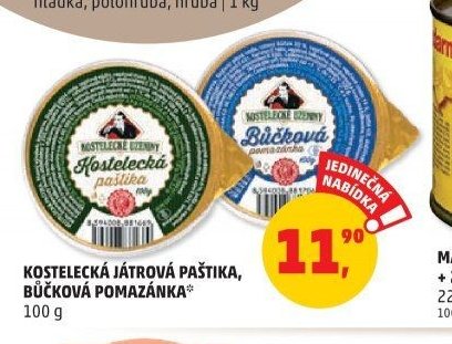 KOSTELECKÁ JÁTROVÁ PAŠTIKA, BŮČKOVÁ POMAZÁNKA
