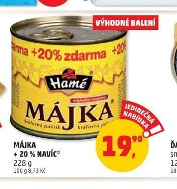 MÁJKA + 20 % NAVÍC