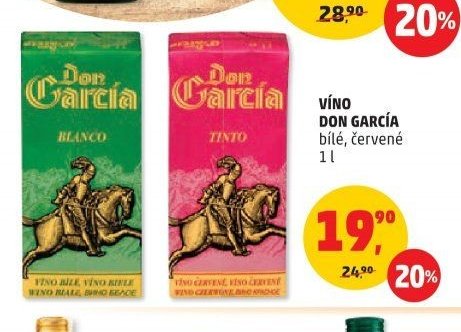 VÍNO DON GARCÍA bílé, červené 1 l